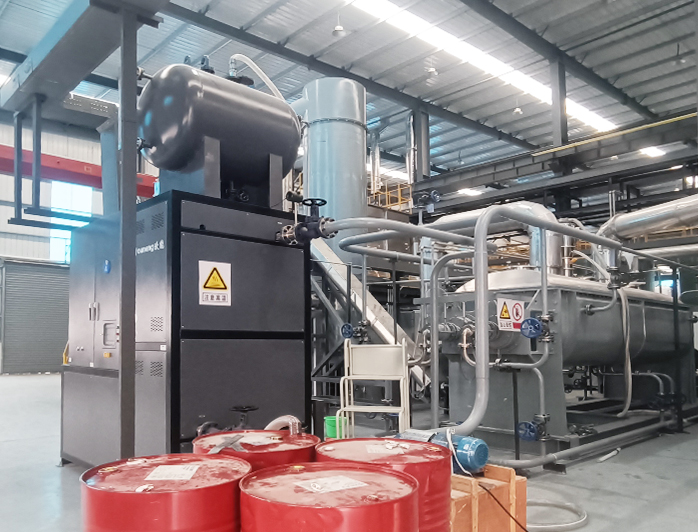 锂电材料耙式干燥机导热油炉——应用案例